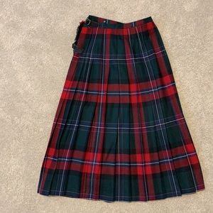 Talbots Petites Plaid Pleated Kilt